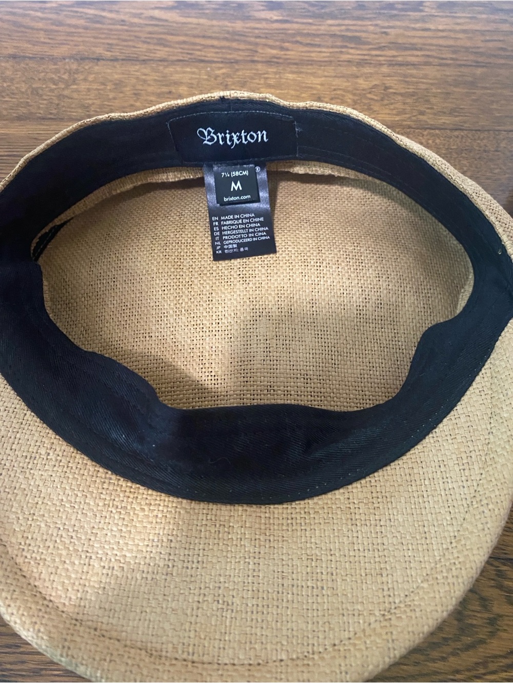 Brixton Braided Trim Straw Fisherman Cap - Tan - Picture 6 of 6